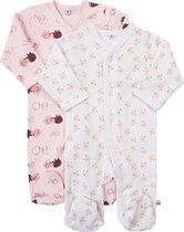 Pippi Slaapromper Meisjes Katoen Roze/wit 2 Stuks Maat 98