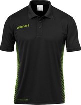 Uhlsport Score Polo Shirt Zwart-Fluo Groen Maat XL