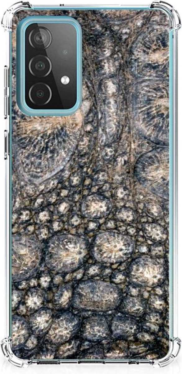 TPU Case Anti-Shock voor Samsung Galaxy A52 4G/5G Case Anti-shock Krokodillenprint