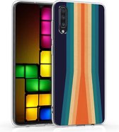 kwmobile telefoonhoesje voor Samsung Galaxy A70 - Hoesje voor smartphone in meerkleurig - Retro Strepen en Straal design