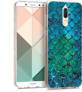 kwmobile telefoonhoesje voor Huawei Mate 10 Lite - Hoesje voor smartphone in turquoise / blauw / groen - Zeemeerminstaart design