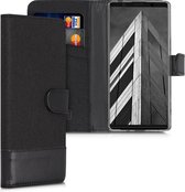 kwmobile telefoonhoesje voor Sony Xperia 1 II - Hoesje met pasjeshouder in antraciet / zwart - Case met portemonnee