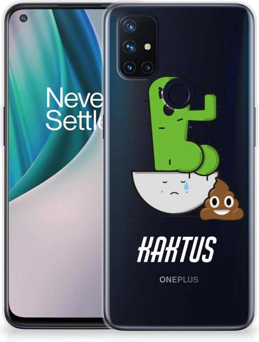 OnePlus Nord N10 5G Telefoonhoesje met Naam Cactus Poo