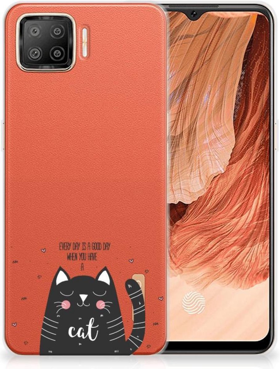 OPPO A73 4G Telefoonhoesje met Naam Cat Good Day