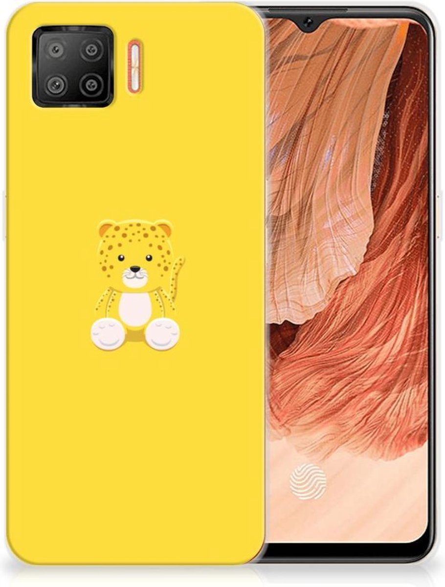 OPPO A73 4G Telefoonhoesje met Naam Baby Leopard