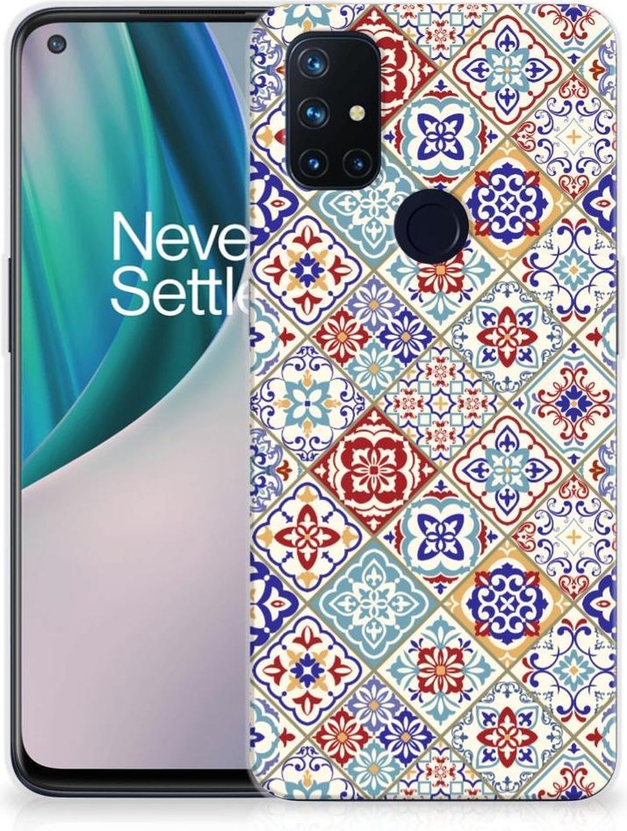 OnePlus Nord N10 5G TPU Siliconen Hoesje Tiles Color
