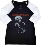Bob Dylan Raglan top -S- Sound Check Zwart/Wit