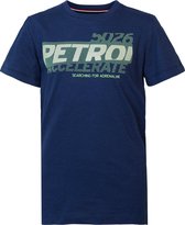 Petrol Industries - Jongens Logoprint t-shirt - Blauw - Maat 116