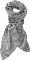 Bo | Lange knitted Gebreide Sjaal | Lichtgrijs
