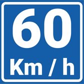 Adviessnelheid 60 km sticker, A4 150 x 150 mm