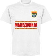 Macedonië Team T-Shirt  -Wit - Kinderen - 104