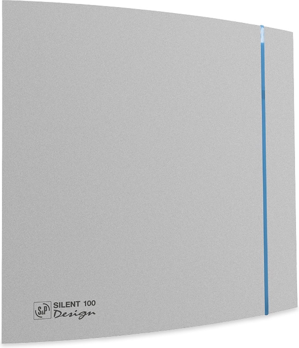 S&P Silent Design 100CRZ - badkamerventilator - zilver - Ø 100mm - met timer