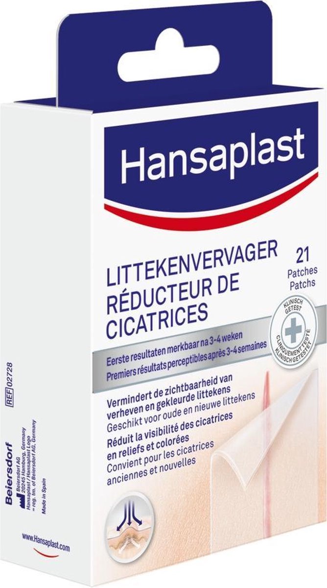 Hansaplast Littekenvervager - Vermindert Zichtbaarheid van Littekens - 21  stuks | bol.com