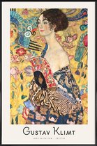 JUNIQE - Poster in kunststof lijst Klimt - Lady with Fan -60x90