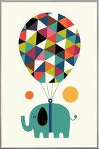 JUNIQE - Poster met kunststof lijst Fly High and Dream Big -30x45