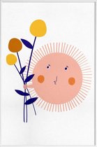 JUNIQE - Poster in kunststof lijst Sunshine Bouquet -60x90 /Kleurrijk