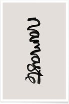 JUNIQE - Poster Namaste -30x45 /Ivoor & Zwart