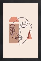 JUNIQE - Poster met houten lijst Autumn -13x18 /Ivoor