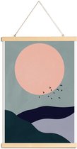 JUNIQE - Posterhanger Tidal -40x60 /Grijs & Groen