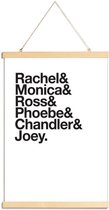 JUNIQE - Posterhanger Just Friends -40x60 /Wit & Zwart