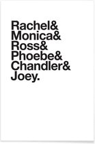 JUNIQE - Poster Just Friends -40x60 /Wit & Zwart