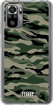 6F hoesje - geschikt voor Xiaomi Redmi Note 10S -  Transparant TPU Case - Woodland Camouflage #ffffff