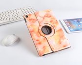 P.C.K. Hoesje/Boekhoesje/Bookcover/Bookcase/Book draaibaar Marmer Roze geschikt voor Apple iPad AIR 4 10.9 (2020)  MET PEN EN GLASFOLIE
