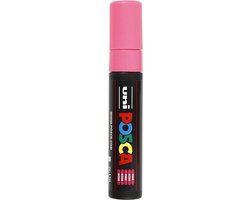 Uni Posca Marker PC-17K Verf Glas Pen Brede Beitel Tip 15mm Roze