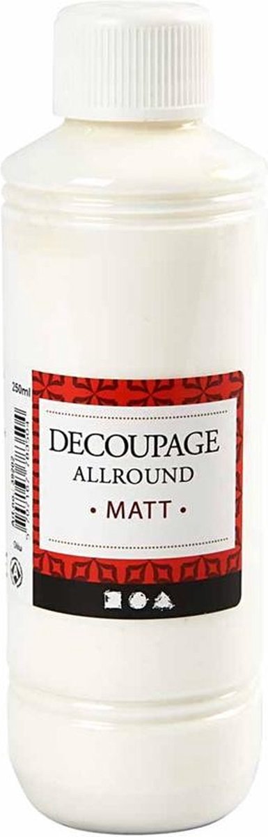 Decoupagelak, matt, 250 ml/ 1 fles