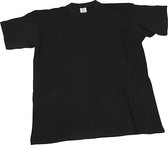 T-shirts. zwart. B: 36 cm. afm 5-6 jaar. ronde hals. 1 stuk