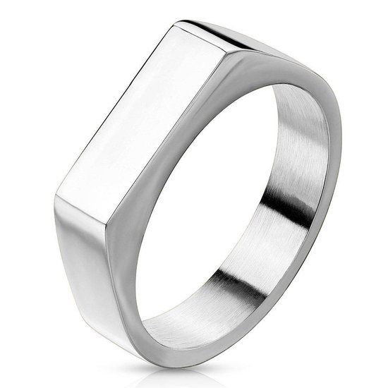 Ring Dames - Ringen Dames - Ring Heren - Ringen Mannen - Ringen Vrouwen - Heren Ring - Zegelring - Zegelring Heren - Zilverkleurig - Zilveren Ring Dames - Ring - Ringen - Sieraden Vrouw - Icon
