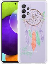 Hoesje Geschikt voor Samsung Galaxy A52 Watercolor Dreamcatcher