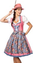 Dirndline Kostuum jurk -XL- Romantic Dirndl Oktoberfest Roze/Blauw