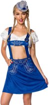 Dirndline Kostuum rok -L- Embroidery Oktoberfest Blauw