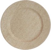 Dinerbord - Ontbijtbord - Plastic Bord Glitter Goud - Ø 33cm - Rond - Kunststof
