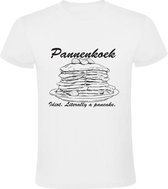 Pannenkoek Heren t-shirt | eten | sukkel | prutser | grappig | cadeau | Wit