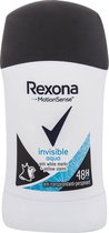 1 stuks Rexona Invisible Woman deodorant stick aqua, 40 ml