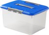 Curver Optima Opbergbox - 15 liter - Kunststof - Transparant / Blauw