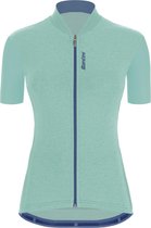 Santini Fietsshirt korte mouwen Dames Turquoise Blauw - Gravel S/S Jersey for woman - XS