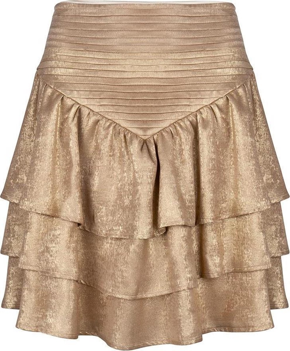 Jacky Luxury Gouden rok met ruffles bol