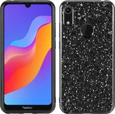 Glittery poeder schokbestendig TPU-hoesje voor Huawei Honor Play 8A (zwart)