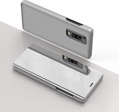 Voor Galaxy A70e vergulde spiegel horizontale flip lederen tas met houder (zilver)