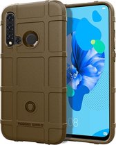 Full Coverage Shockproof TPU Case voor Huawei Nova 5i (Bruin)