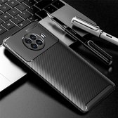 Voor Oppo Ace2 Carbon Fibre Texture Shockproof TPU Case (Zwart)