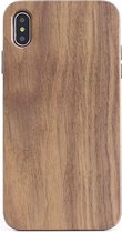 Schokbestendig TPU + Wood Full beschermhoes voor iPhone XS Max