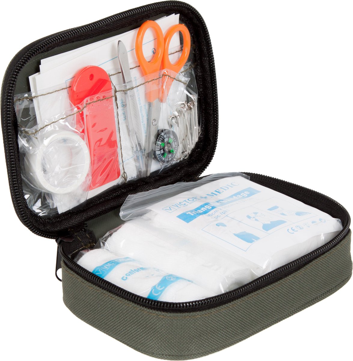 Goedkoopste Faith First Aid Bag - Groen - EHBO kit- Verbandtrommel - Ehbo Doos