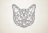 Line Art - Kat 6 - XS - 25x25cm - EssenhoutWit - geometrische wanddecoratie