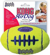 Kong air squeaker football geel - small 9x5,5 cm - 1 stuks