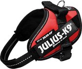Julius k9 power-harnas/tuig voor labels rood - mini/49-67 cm - 1 stuks