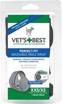 Vets best wasbare plasband reu zwart - xxs / xs - 1 stuks